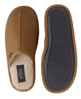 Tan Microsuede Mule Slippers Tan Microsuede Mule Slippers