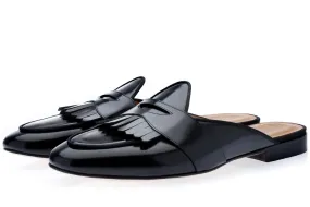 TANGERINE 10 CORDOVAN BLACK MULES TANGERINE 10 CORDOVAN BLACK MULES