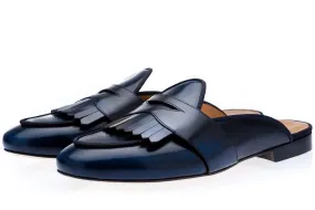 TANGERINE 10 CORDOVAN NAVY MULES TANGERINE 10 CORDOVAN NAVY MULES