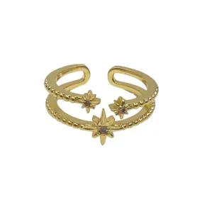 The Triple Star Adjustable Ring The Triple Star Adjustable Ring