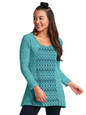Tianello "Hagen" Jacquard Knit Jersey "Nao" Tunic Tianello "Hagen" Jacquard Knit Jersey "Nao" Tunic