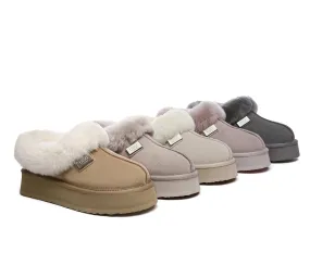 UGG Slippers Women Sheepskin Wool Collar Ankle Platform Ankle Booties Gabri UGG Slippers Women Sheepskin Wool Collar Ankle Platform Ankle Booties Gabri