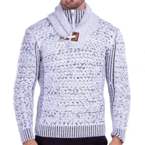 White Cowl Neck Men's Sweater White Cowl Neck Men's Sweater