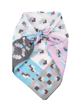 Women's Geometric Cube Print Square Scarf Women's Geometric Cube Print Square Scarf