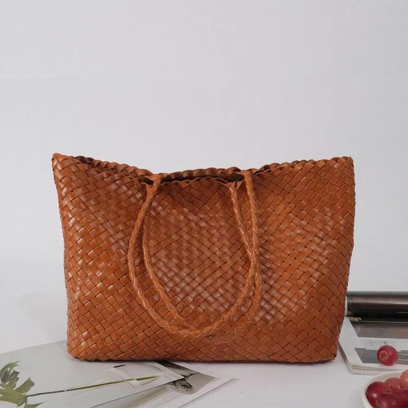 Woven leather bag | handmade full grain leather bag | Minimalist women's Bag, Handbag, Soft Leather Tote, Daily Bag, Gift for Her