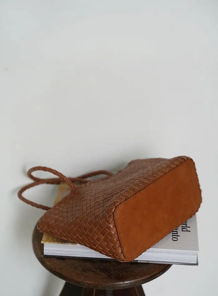 Woven leather bag | handmade full grain leather bag | Minimalist women's Bag, Handbag, Soft Leather Tote, Daily Bag, Gift for Her
