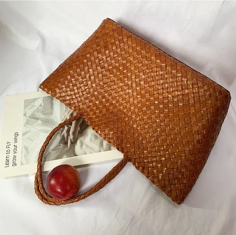 Woven leather bag | handmade full grain leather bag | Minimalist women's Bag, Handbag, Soft Leather Tote, Daily Bag, Gift for Her