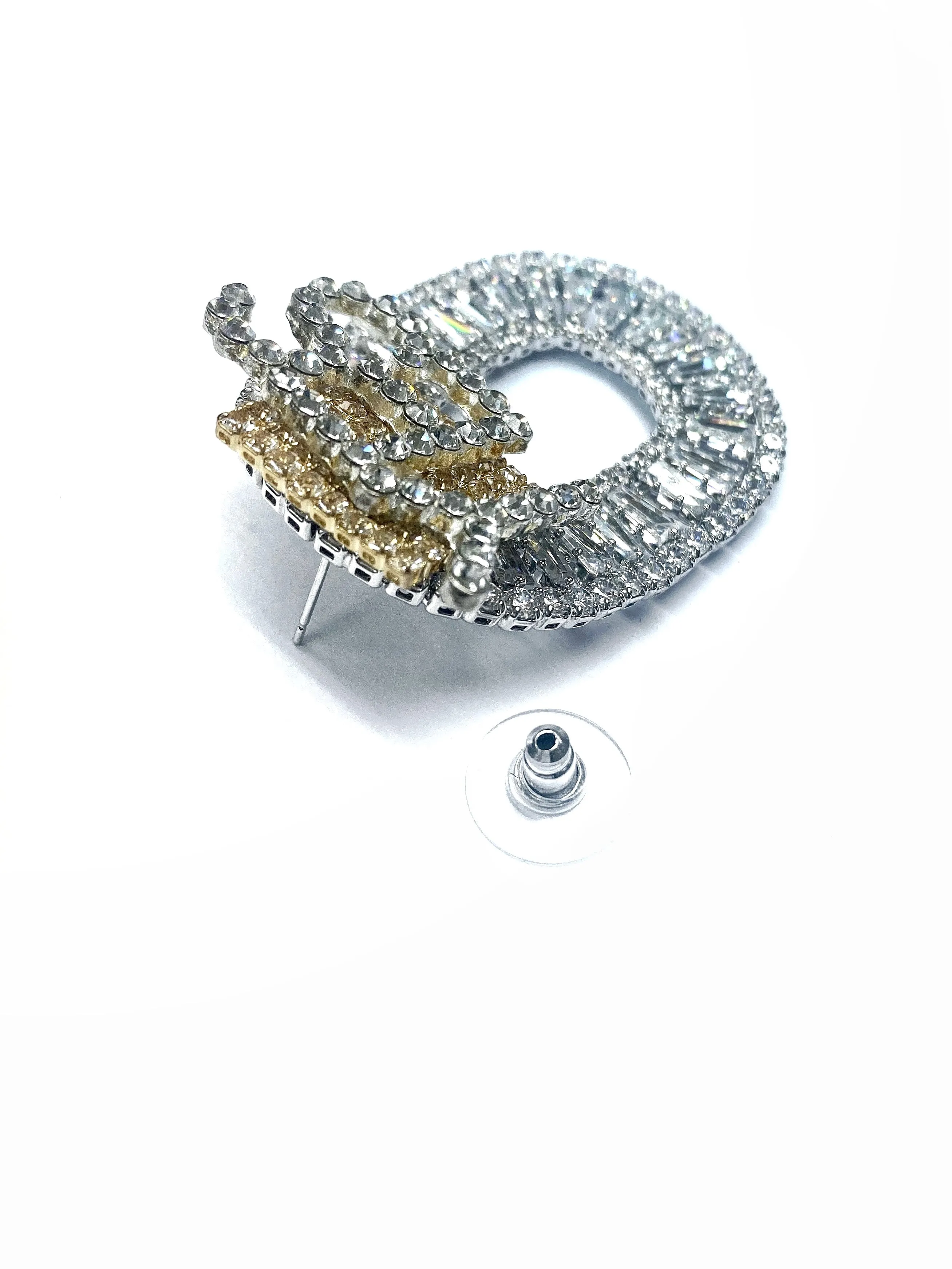 ''YES NO'' DUAL TONE EARRINGS